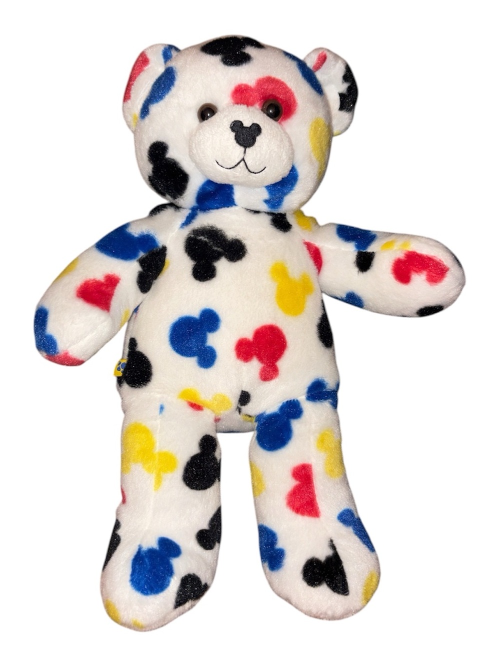Build A Bear Workshop DOWNTOWN DISNEY BEAR Hidden Mickey Mouse Heads Plush 16"